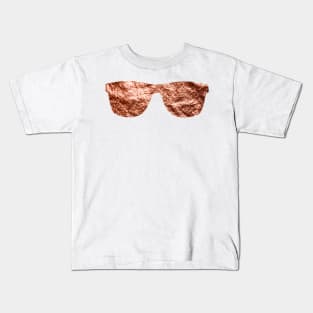 Sunglasses - rose gold foil Kids T-Shirt